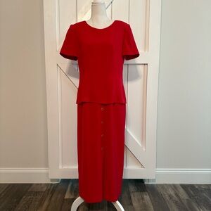 Kasper Petite Red Dress